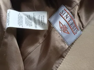 Chaqueta de piel natural beige Síntesis