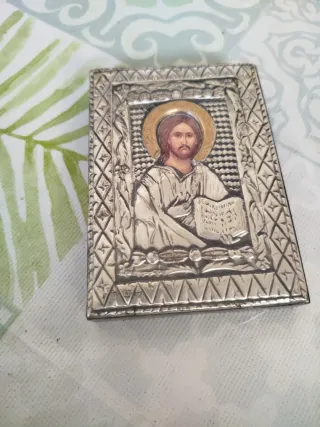 Cuadro religioso plata Jesús