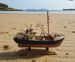 Maqueta Barco Madera Detallado