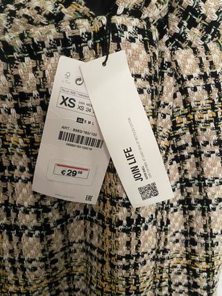 Vestido Peto Tweed Zara Talla xs nuevo