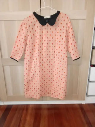 Vestido Amarna Flores Rosa Naranja