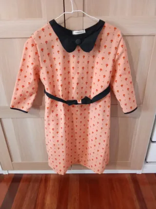 Vestido Amarna Flores Rosa Naranja