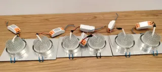 Apliques LED empotrables (lote de 3 unidades)