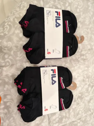 12 pares calcetines Fila negros talla 35/42