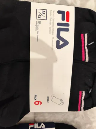 12 pares calcetines Fila negros talla 35/42