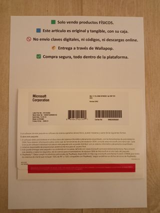 pacchetto Windows 11 pro spagnolo CD