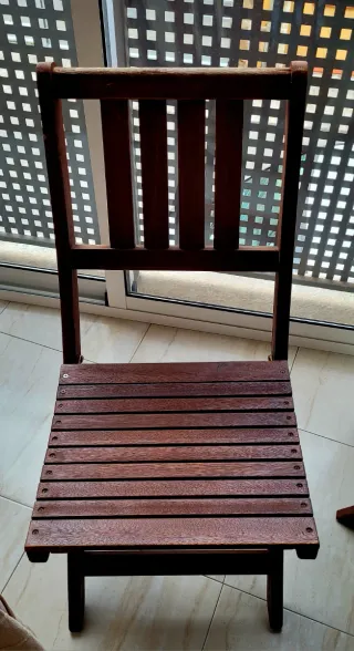 Mesa y 2 Sillas Teka Marrón