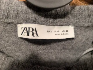 Chaqueta de punto gris Zara