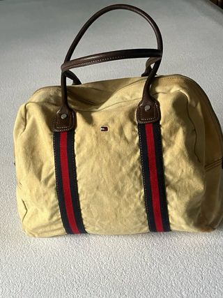 Bolsa pequeña  de viaje Tommy Hilfiger beige