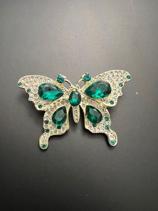 Spilla Farfalla Oro e Verde