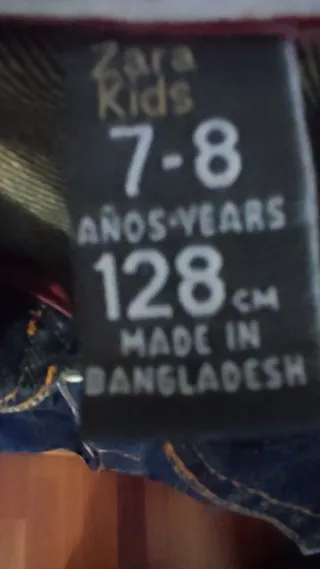 Chaqueta tejana azul.Talla 7-8