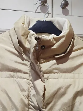 Abrigo plumífero ZARA Mujer Talla S Beige