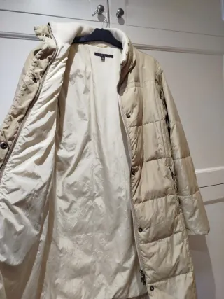 Abrigo plumífero ZARA Mujer Talla S Beige