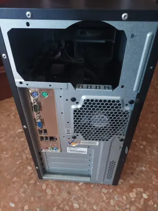 Lote 2 Cajas PC y fuente. Chasis, Placa, micro