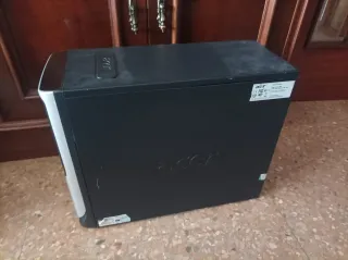 Lote 2 Cajas PC y fuente. Chasis, Placa, micro