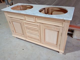 Mueble de baño doble encimera mármol opciónal