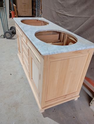 Mueble de baño doble encimera mármol opciónal