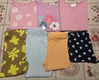 Lotto 7 pezzi bambina 2-3 anni