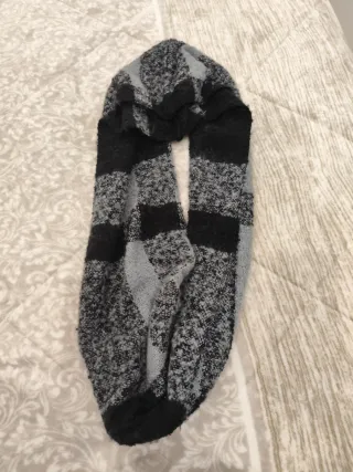 Pañuelo Cuello Hombre Negro Gris