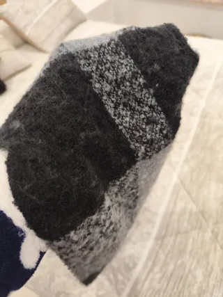 Pañuelo Cuello Hombre Negro Gris