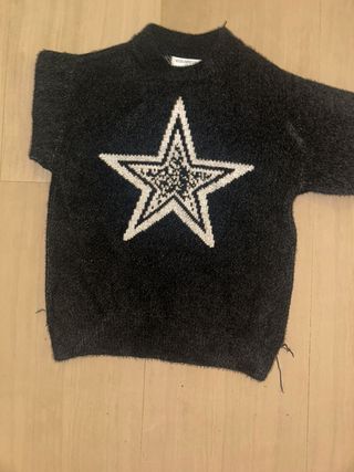 Jersey Negro Talla M/L Estrella Blanca