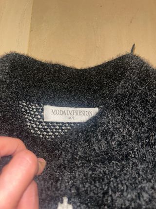 Jersey Negro Talla M/L Estrella Blanca