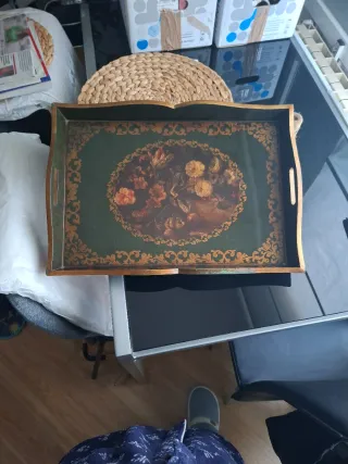 Bandeja Vintage Italiana Decorada