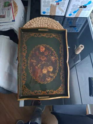 Bandeja Vintage Italiana Decorada