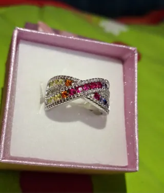 Anillo Fantasy Multicolor  Plata