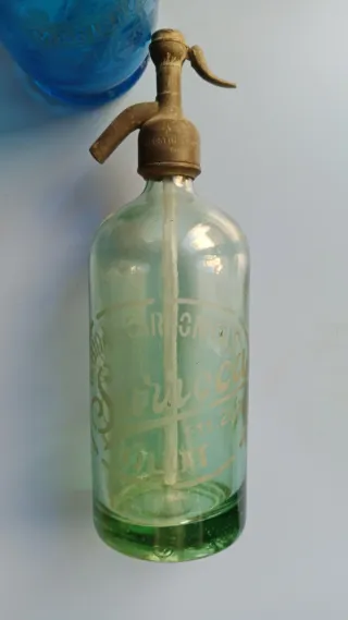 Lote 3 Sifones Antiguos. Azul y Verde.