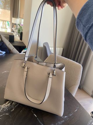 Bolso Parfois Piel Gris Piedra
