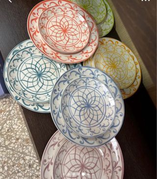 Set Tognana Piatti Ceramica Multicolor