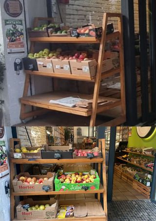 Carro expositor para frutería