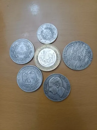 6 Monedas Coleccionista Plata y Oro
