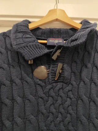 Jersey lana hombre azul