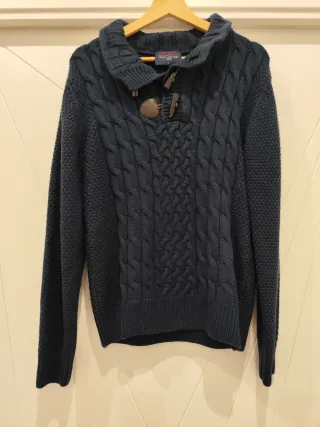 Jersey lana hombre azul