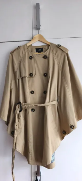 Gabardina H&M tipo capa beige Talla única