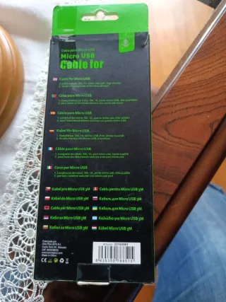 Cable Micro USB 3 metros