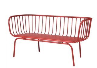 Banco metálico jardín multicolor