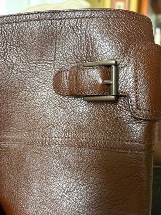 Botas de piel marrón Zara