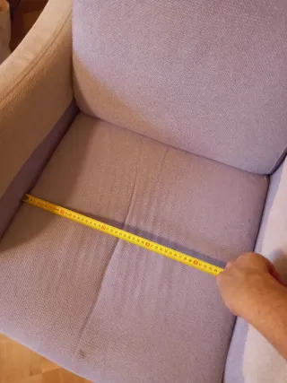 Sillón reclinable tela morado y blanco