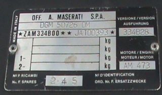 Maserati 228 Targa Oro col nero nr 245 su 465 prod