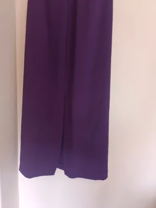 Vestido morado midi nudo fornitura zara