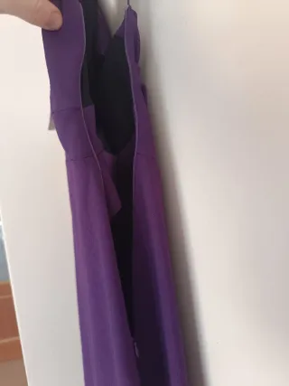Vestido morado midi nudo fornitura zara