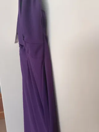 Vestido morado midi nudo fornitura zara