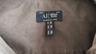 Camisa Armani Talla XL Slim Gris