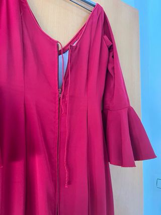 Traje de flamenca rojo con volantes