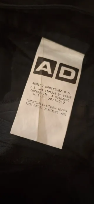 Pantalón Adolfo Domínguez Negro Talla 38