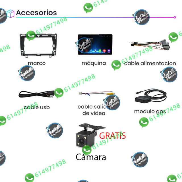 Radio Pantalla Carplay para Honda CRV 1 2007-11