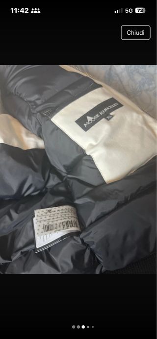 Giacca Moose Knuckles bianca con pelliccia